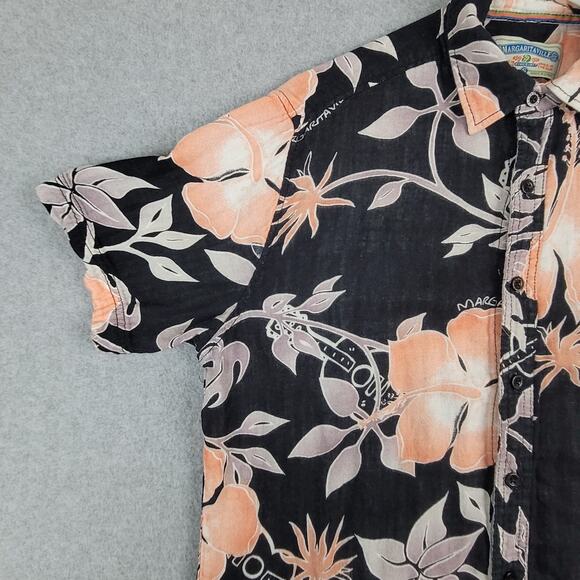 Margaritaville Shirt Mens Size Small Short Sleeve Button Down Floral Hawaiian - Picture 3 of 15